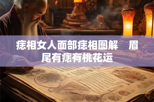 痣相女人面部痣相图解　眉尾有痣有桃花运