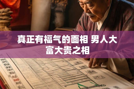 真正有福气的面相 男人大富大贵之相