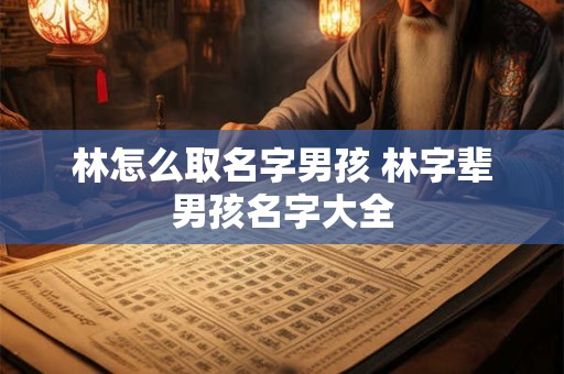 林怎么取名字男孩 林字辈男孩名字大全