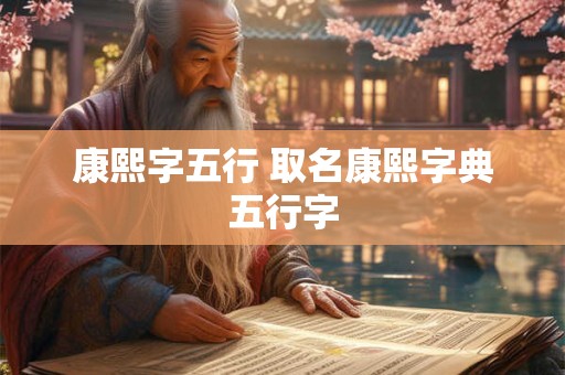 康熙字五行 取名康熙字典五行字
