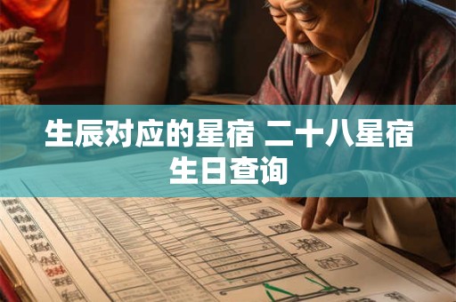 生辰对应的星宿 二十八星宿生日查询