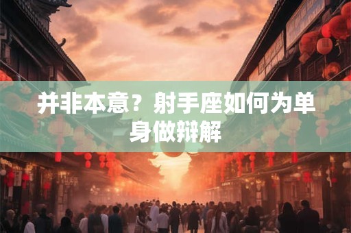 并非本意？射手座如何为单身做辩解