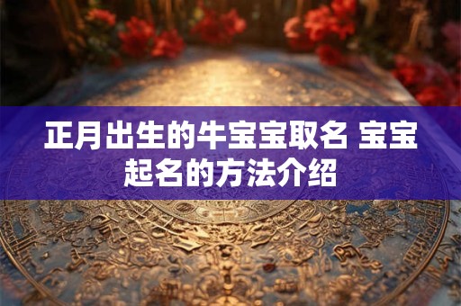 正月出生的牛宝宝取名 宝宝起名的方法介绍