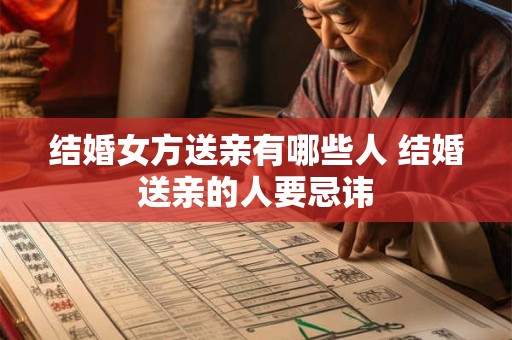 结婚女方送亲有哪些人 结婚送亲的人要忌讳