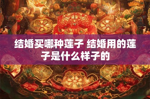 结婚买哪种莲子 结婚用的莲子是什么样子的