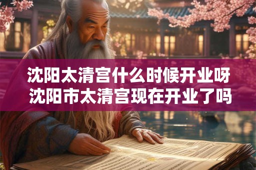 沈阳太清宫什么时候开业呀 沈阳市太清宫现在开业了吗