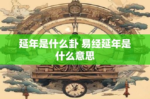 延年是什么卦 易经延年是什么意思