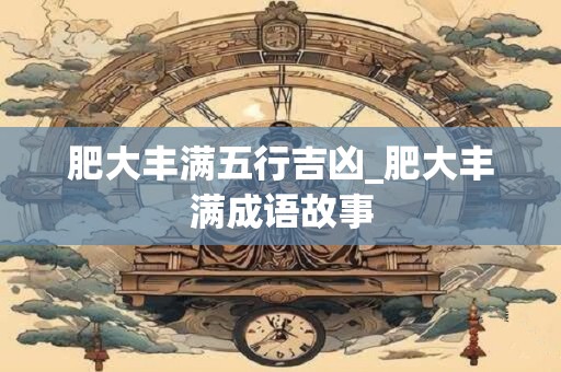 详细阅读:肥大丰满五行吉凶_肥大丰满成语故事 肥大丰满五行吉凶_肥大丰满成语故事