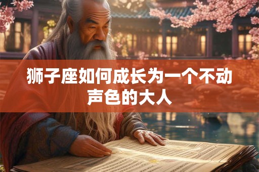 狮子座如何成长为一个不动声色的大人