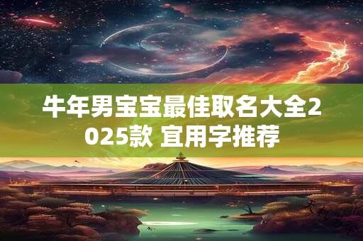牛年男宝宝最佳取名大全2025款 宜用字推荐