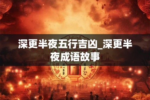 深更半夜五行吉凶_深更半夜成语故事
