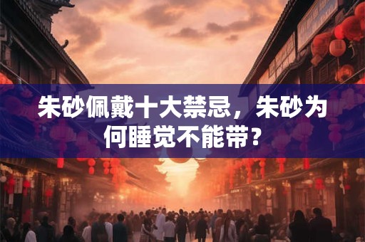朱砂佩戴十大禁忌，朱砂为何睡觉不能带？