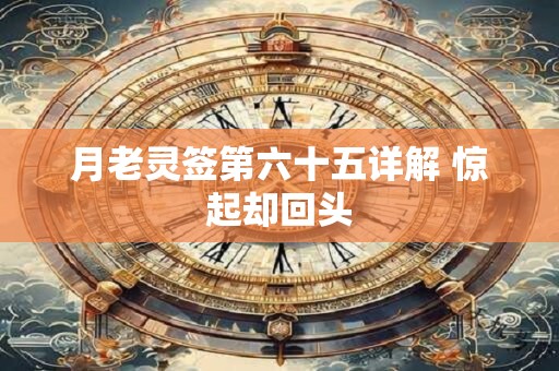 月老灵签第六十五详解 惊起却回头