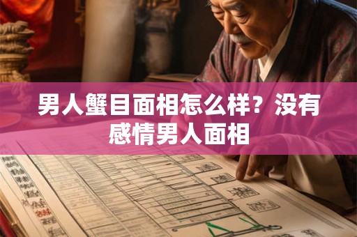 男人蟹目面相怎么样？没有感情男人面相