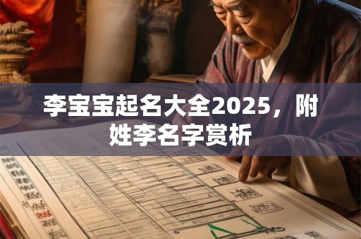 李宝宝起名大全2025，附姓李名字赏析