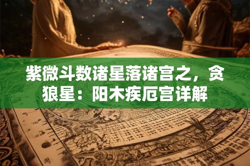 紫微斗数诸星落诸宫之，贪狼星：阳木疾厄宫详解