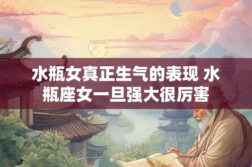 水瓶女真正生气的表现 水瓶座女一旦强大很厉害