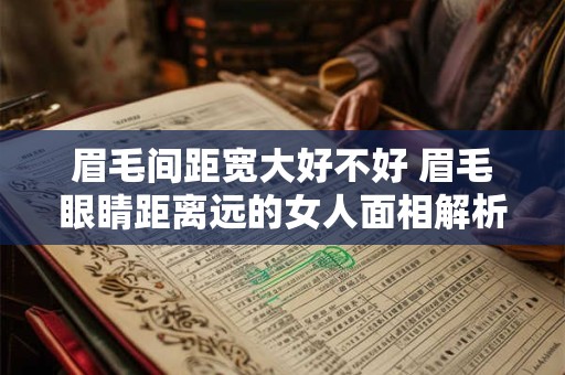 眉毛间距宽大好不好 眉毛眼睛距离远的女人面相解析