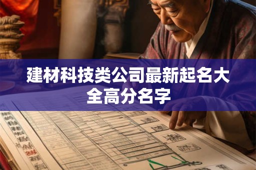 建材科技类公司最新起名大全高分名字
