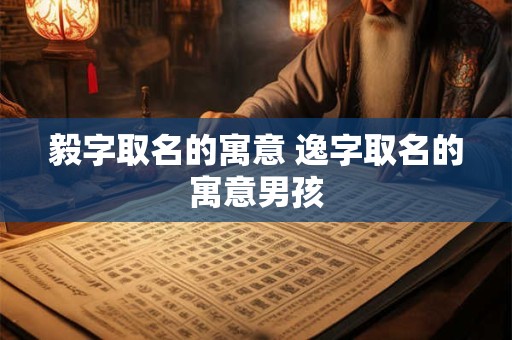 毅字取名的寓意 逸字取名的寓意男孩