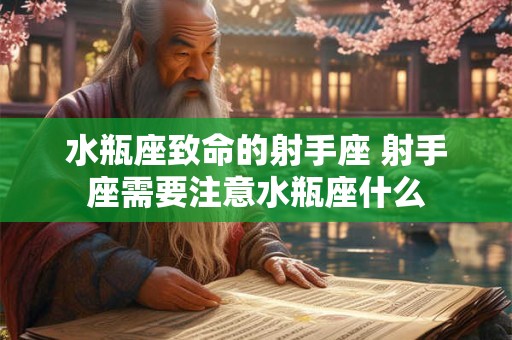 水瓶座致命的射手座 射手座需要注意水瓶座什么
