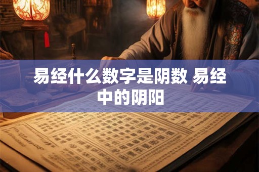 易经什么数字是阴数 易经中的阴阳