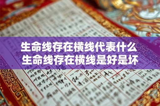 生命线存在横线代表什么 生命线存在横线是好是坏