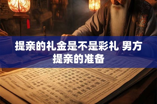 提亲的礼金是不是彩礼 男方提亲的准备