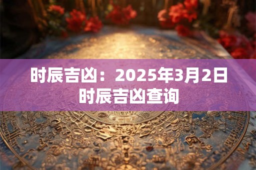 时辰吉凶：2025年3月2日时辰吉凶查询