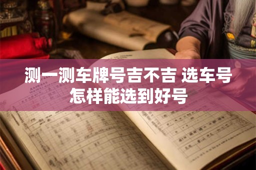 详细阅读:测一测车牌号吉不吉 选车号怎样能选到好号 测一测车牌号吉不吉 选车号怎样能选到好号