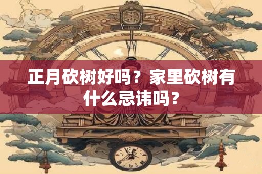 正月砍树好吗？家里砍树有什么忌讳吗？
