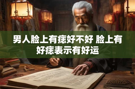 男人脸上有痣好不好 脸上有好痣表示有好运