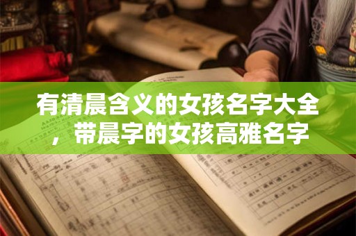 有清晨含义的女孩名字大全，带晨字的女孩高雅名字