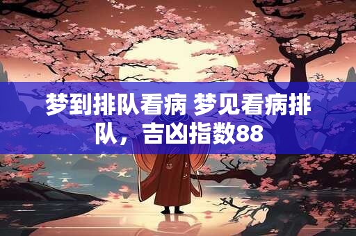 梦到排队看病 梦见看病排队，吉凶指数88