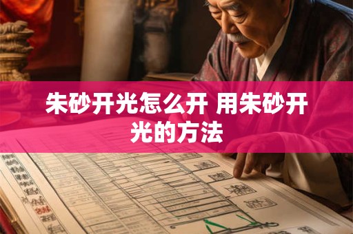 朱砂开光怎么开 用朱砂开光的方法