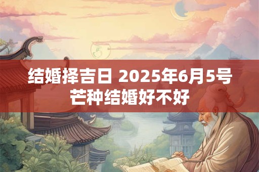 结婚择吉日 2025年6月5号芒种结婚好不好