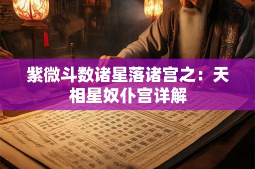 紫微斗数诸星落诸宫之：天相星奴仆宫详解