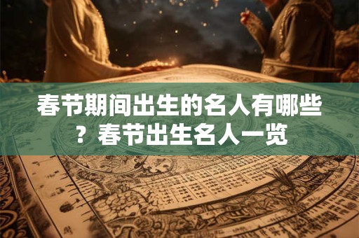 春节期间出生的名人有哪些？春节出生名人一览