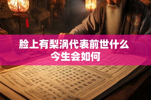 脸上有梨涡代表前世什么 今生会如何