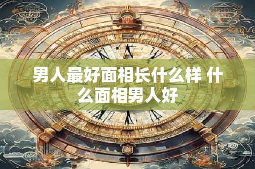 男人最好面相长什么样 什么面相男人好