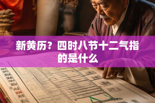 新黄历？四时八节十二气指的是什么