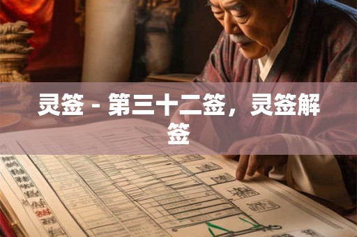 灵签 - 第三十二签，灵签解签
