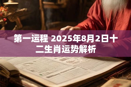 第一运程 2025年8月2日十二生肖运势解析