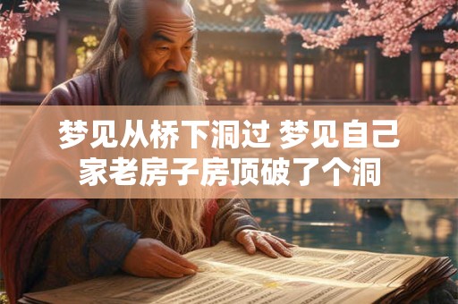 梦见从桥下洞过 梦见自己家老房子房顶破了个洞