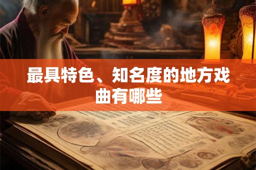 最具特色、知名度的地方戏曲有哪些