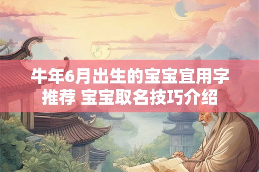 牛年6月出生的宝宝宜用字推荐 宝宝取名技巧介绍