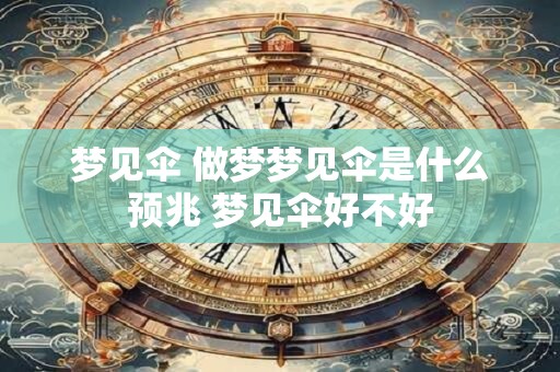 梦见伞 做梦梦见伞是什么预兆 梦见伞好不好