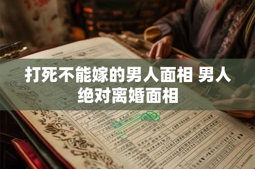 打死不能嫁的男人面相 男人绝对离婚面相