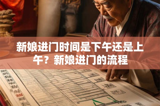 新娘进门时间是下午还是上午？新娘进门的流程