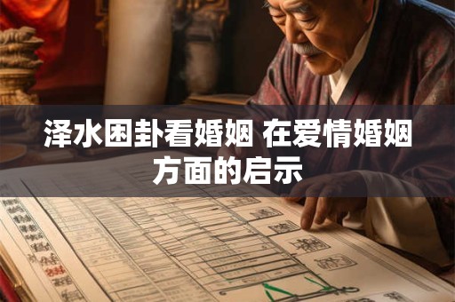 泽水困卦看婚姻 在爱情婚姻方面的启示